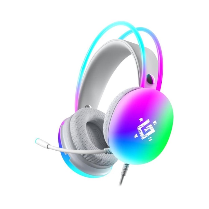 Casti PC cu microfon Defender IGNIS, iluminare RGB, negry