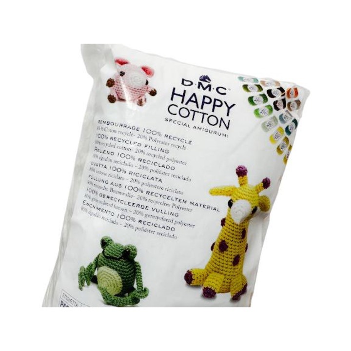 Happy Cotton DMC с пълнеж от плюш и амигуруми, 300гр, бяло
