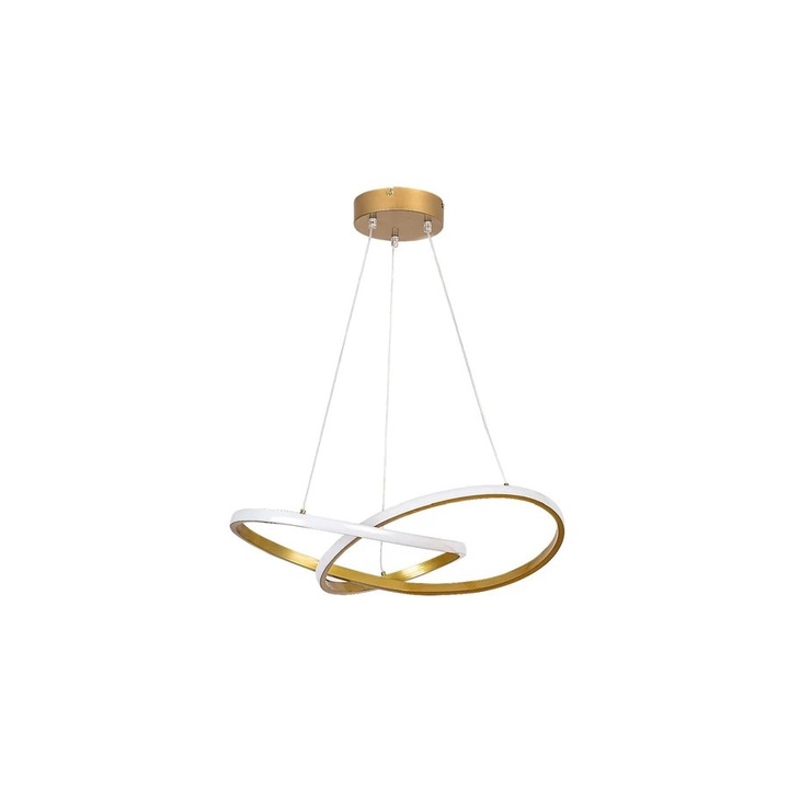 Pendul CASTIEL metal, plastic, auriu, alb, LED, 3000K, 36W, 2380lm RABALUX - 72215