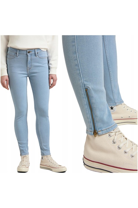 Blugi Dama, Lee, Scarlett, W29-L31, 100% Bumbac, Fermoar, Lungi, 5 Buzunare, High-Quality, Albastru