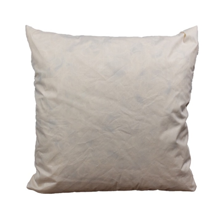 Квадратна възглавница с пълнеж от пера и гъши пух Coneltex, размери 70 х 70 см, цвят бял, 80% пълнеж пера, 20% пух