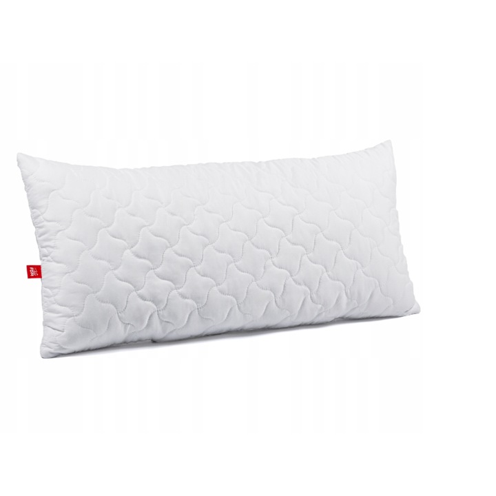 Antiallergén párna, FDM, Softi, 40x80 cm, steppelt huzattal és cipzárral, pihe