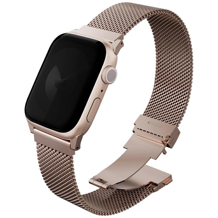 Каишка UNIQ Dante Pro, неръждаема стомана, металическо розово, за Apple Watch 49/46/45/44 мм