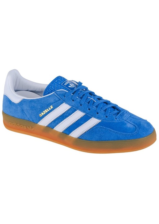 Tenisi barbati, Adidas Gazelle Indoor, confort ridicat, albastru, material sintetic, 42 EU