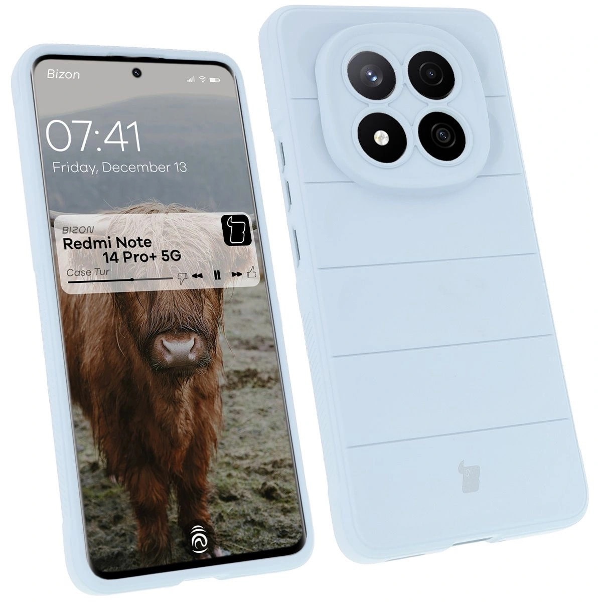 Husa telefon pentru Xiaomi Redmi Note 14 Pro Plus 5G, Bizon, TPU, Albastru deschis