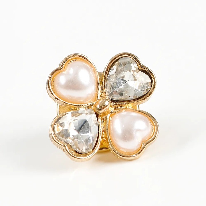 Brosa martisor floare aurie cu petale multicolore, Meli Melo Paris