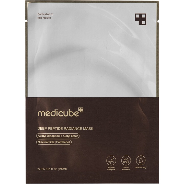 Masca de fata iluminatoare cu peptide, MEDICUBE, 27 ml