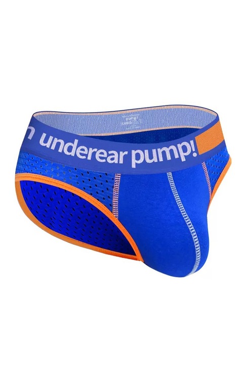 Boxeri sexy pentru barbati, OTZRTIY, bumbac respirabil/spandex, albastru/portocaliu, Portocaliu/Albastru