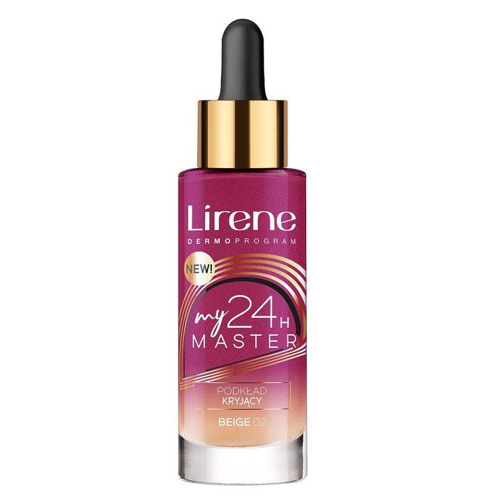 Fond de ten Lirene My Master 02 Beige, 30ml, acoperire perfecta, textura usoara