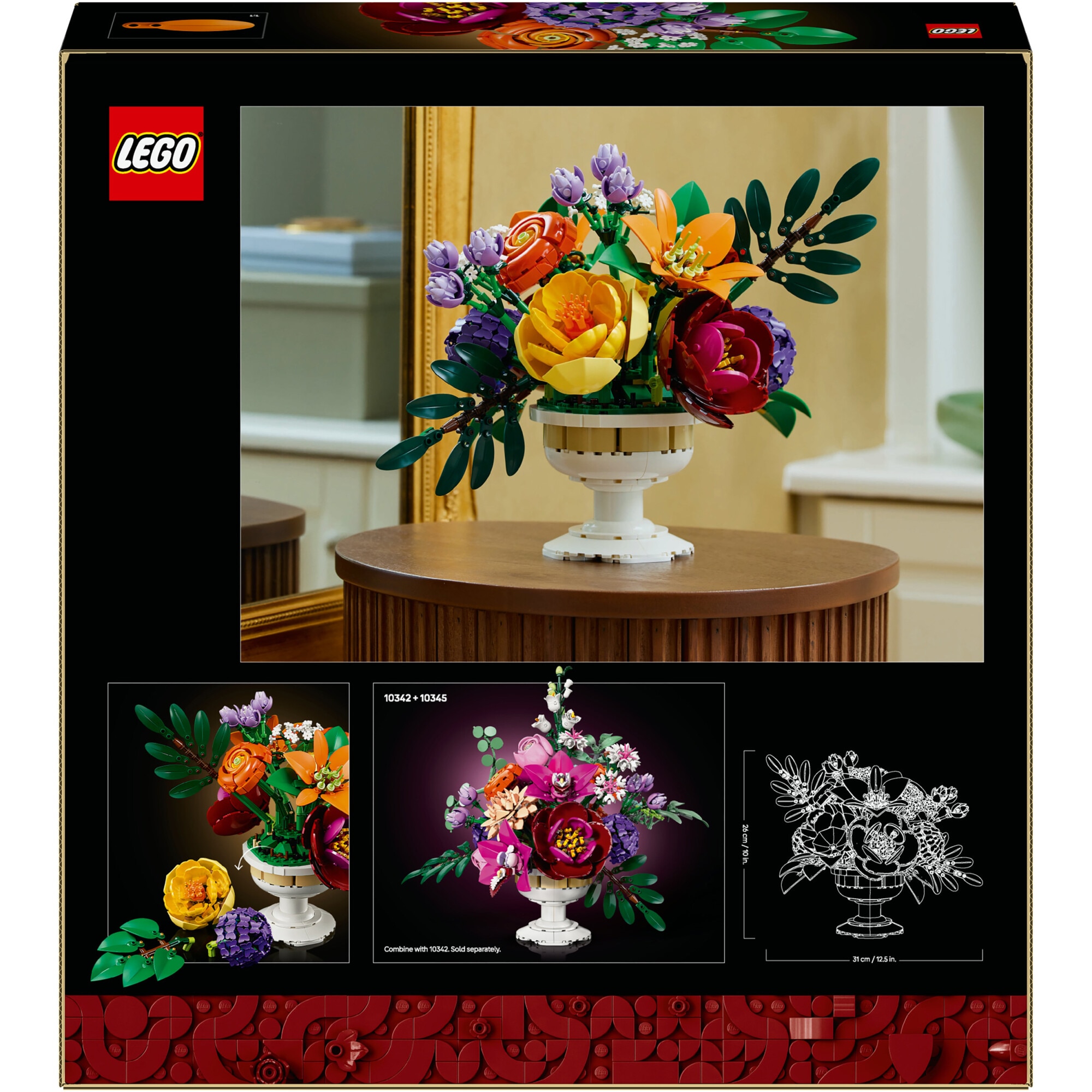 LEGO® Botanicals - Aranjament floral 10345, 1161 piese - eMAG.ro