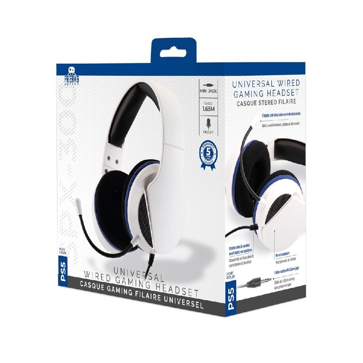 Casti, Universal Spx-300, Alb & Negru