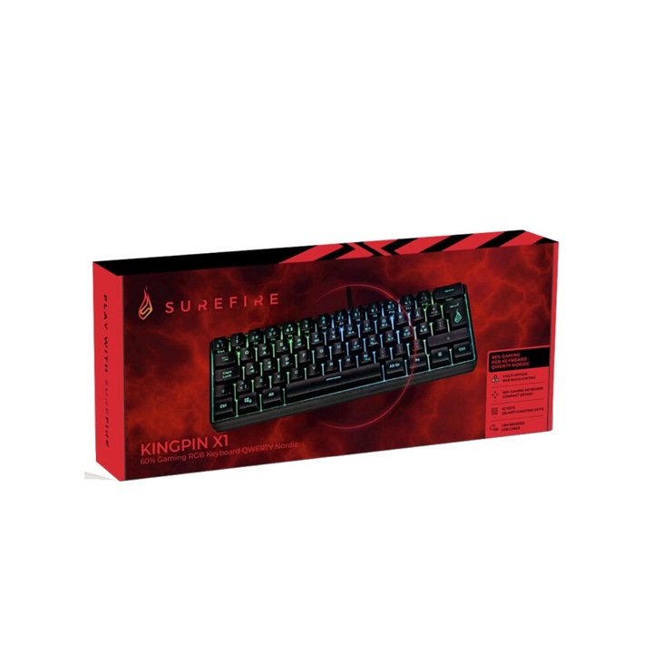 Tastatura mecanica Endorfy Thock V2 TKL, PBT, Endorfy Red switch, US Layout