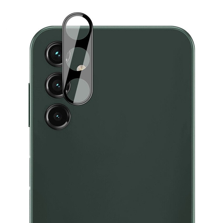 Üvegfólia Samsung Galaxy A56 5G kompatibilis - kamera fekete üvegfólia (3D)
