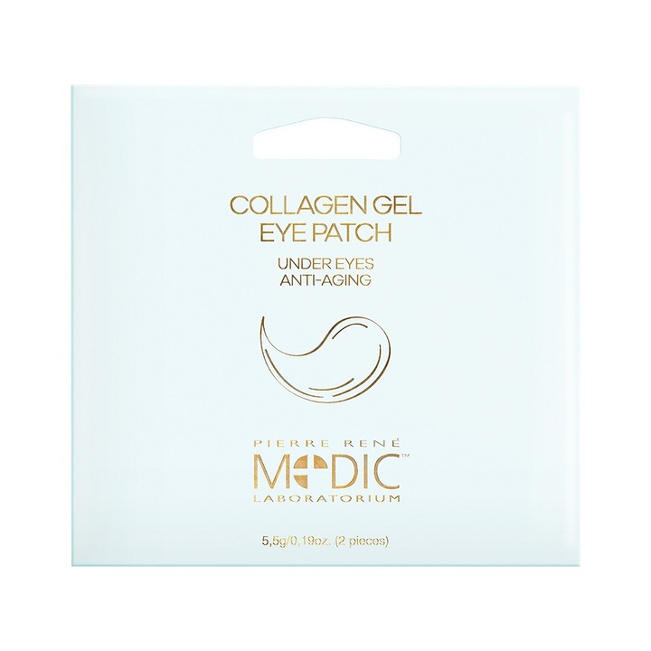 Set 2 plasturi cu colagen pentru Ochi Pierre Rene, Colagen, 5.5 g, pentru toate tipurile de piele