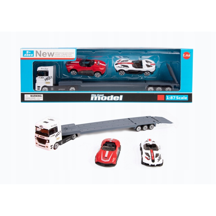 Sportautó szett, 2 db, Norimpex, fém, 1:64, többszínű