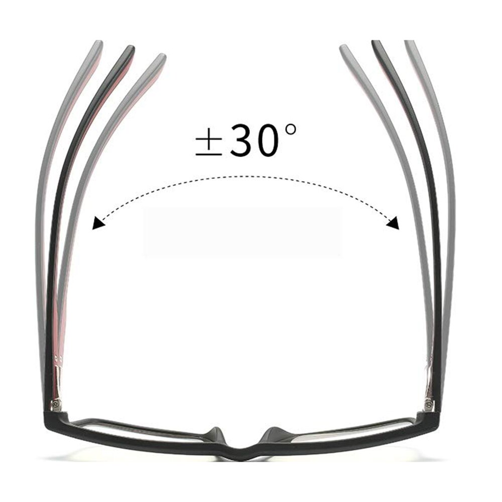Anti-Blue Light Glasses Reflex TR90 (F2388) - Rectangular - Sand Black / Blue