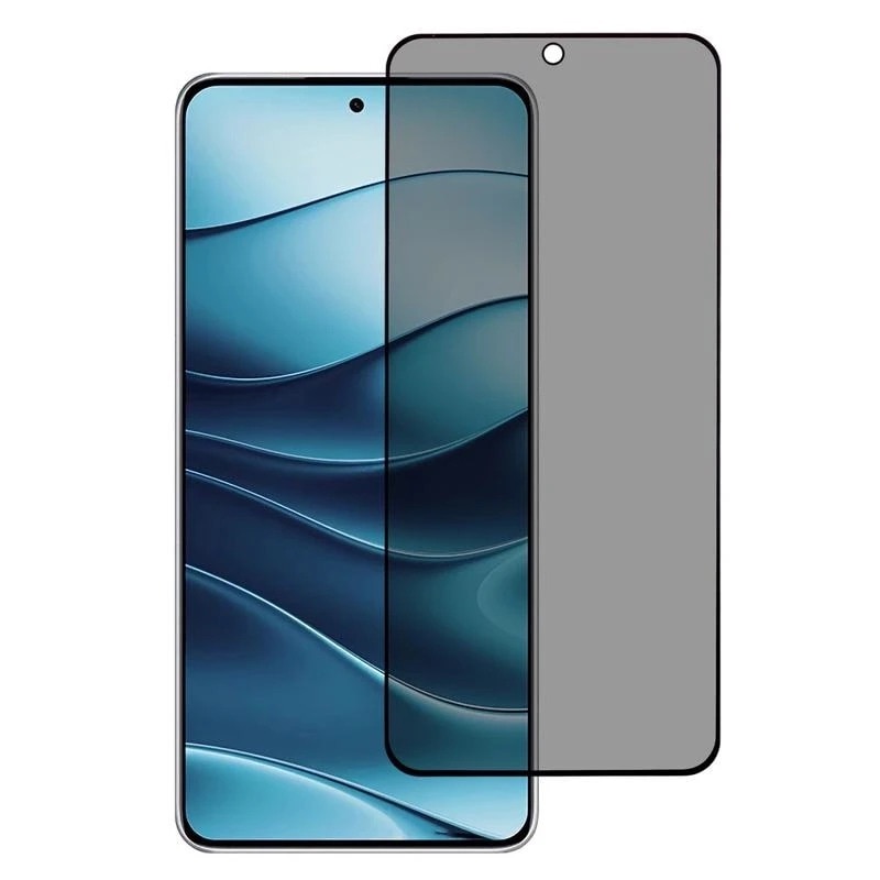 Folie de protectie tempered glass pentru Xiaomi Redmi Note 14 5G full glue privacy