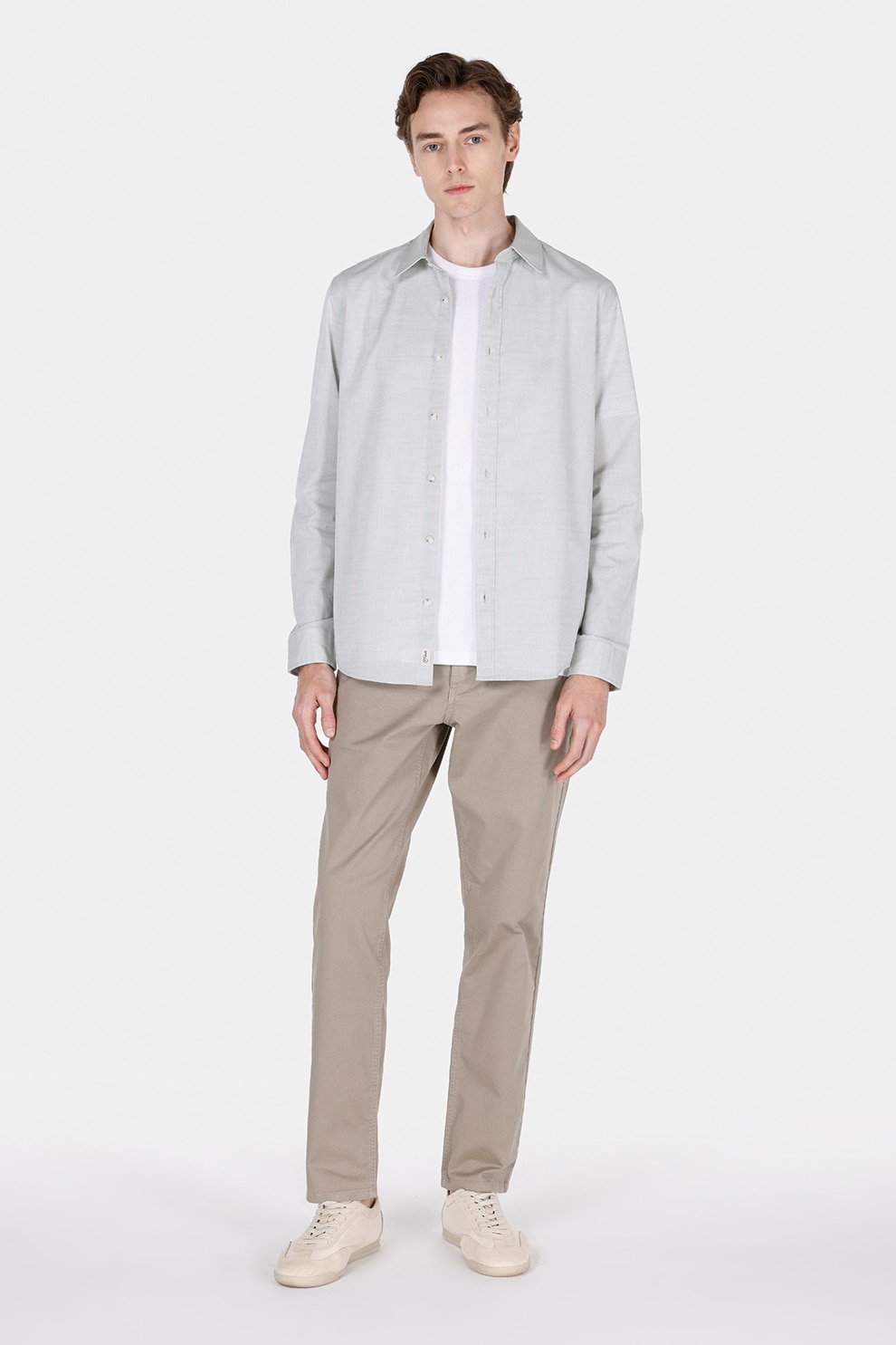 COLIN'S, Camasa din bumbac cu maneci lungi CL1073846, Gri deschis, M