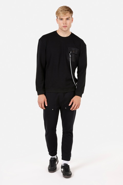 COLIN'S, Bluza regular fit de trening, Negru