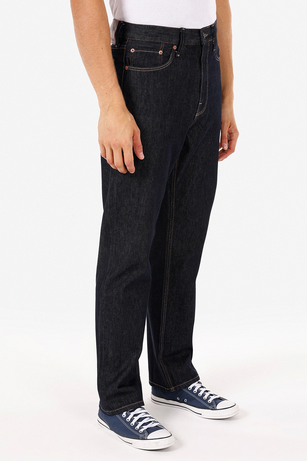 COLIN'S, Blugi drepti cu talie inalta, Negru, W34-L32