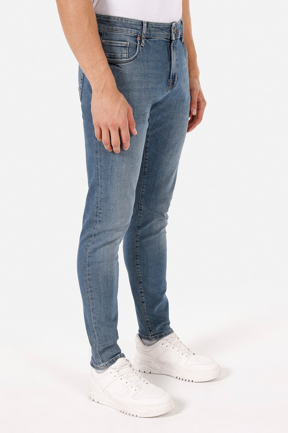 COLIN'S, Blugi skinny cu talie medie, Albastru, W28-L32