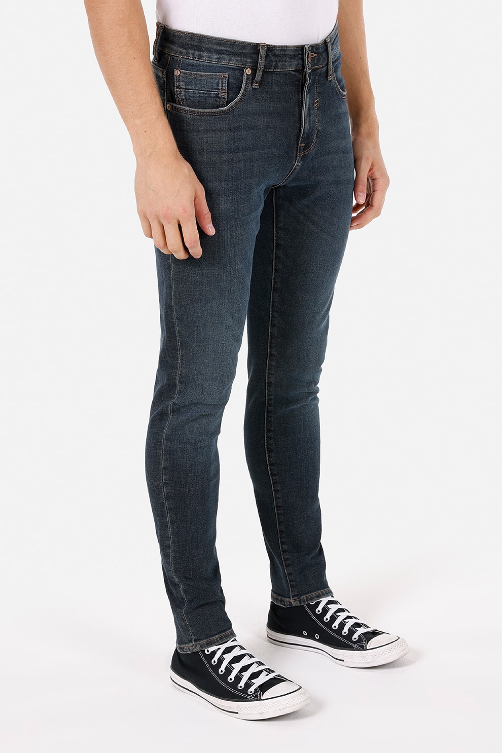 COLIN'S, Blugi skinny cu talie medie, Albastru, W27-L30