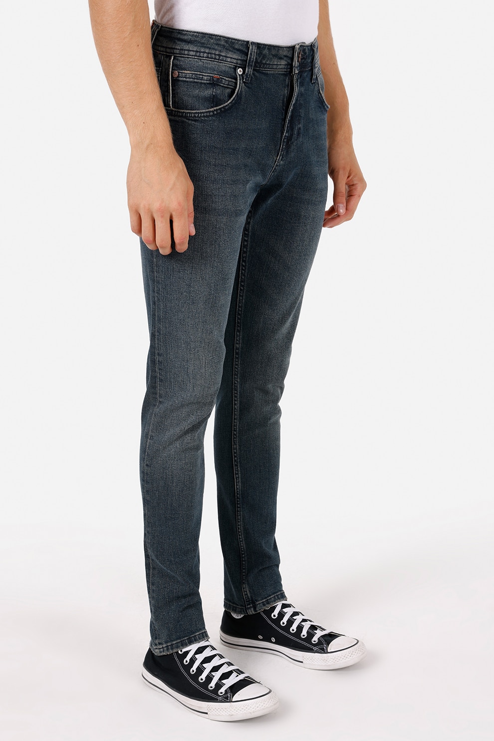 COLIN'S, Blugi skinny cu 5 buzunare, Albastru, W30-L30