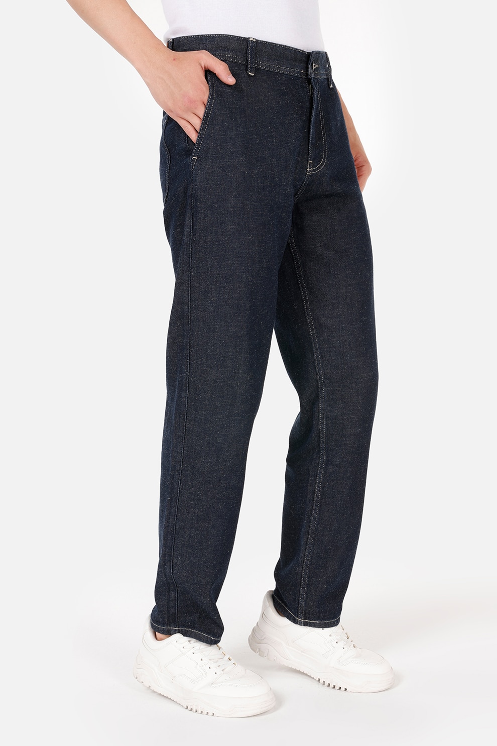 COLIN'S, Blugi drepti din amestec de lyocell, Negru stins, W32-L30