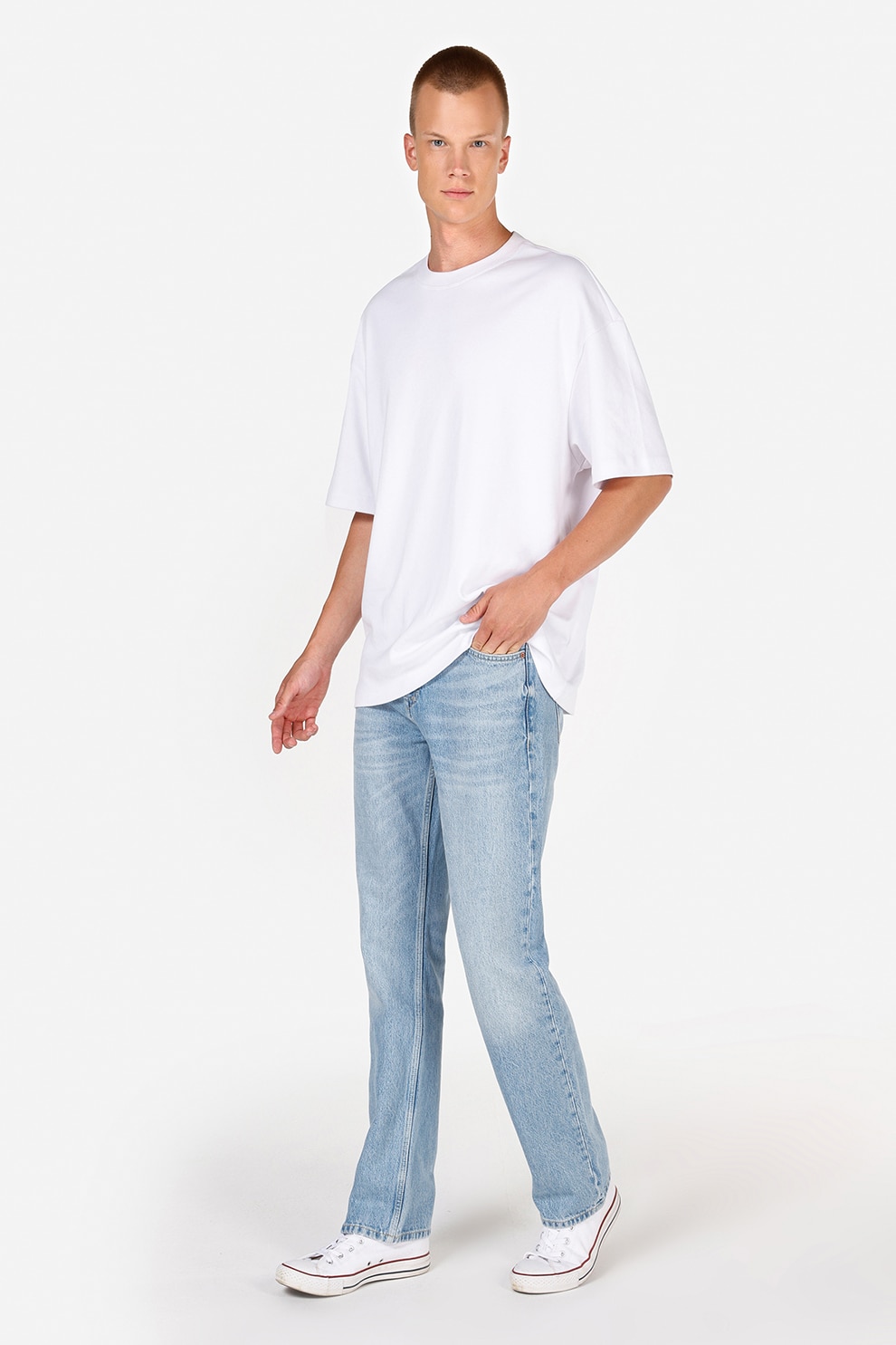 COLIN'S, Blugi regular fit cu 5 buzunare, Albastru pastel, W34-L30