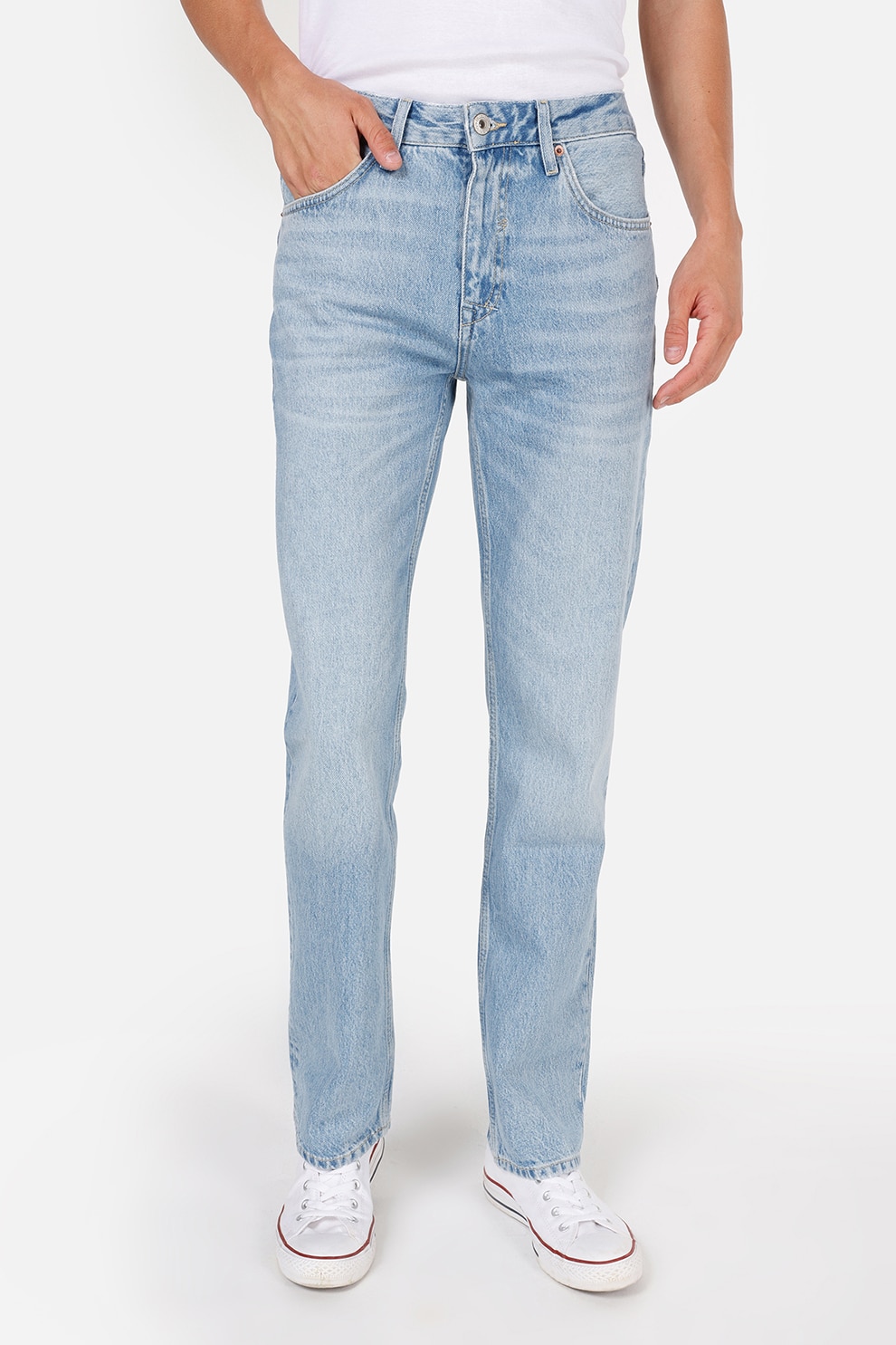 COLIN'S, Blugi regular fit cu 5 buzunare, Albastru pastel, W33-L30