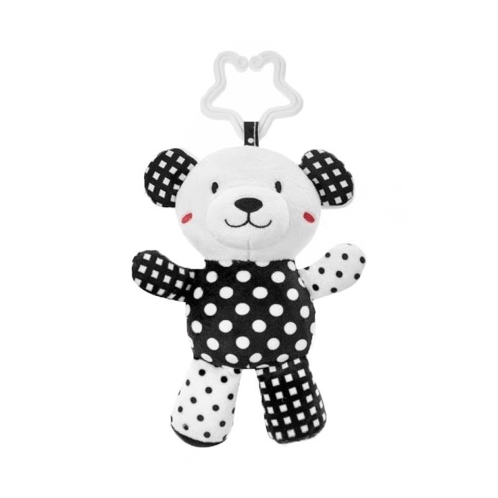 Akuku A0470 mackócsörgő játék gyerekeknek, Fehér 0 hónap +