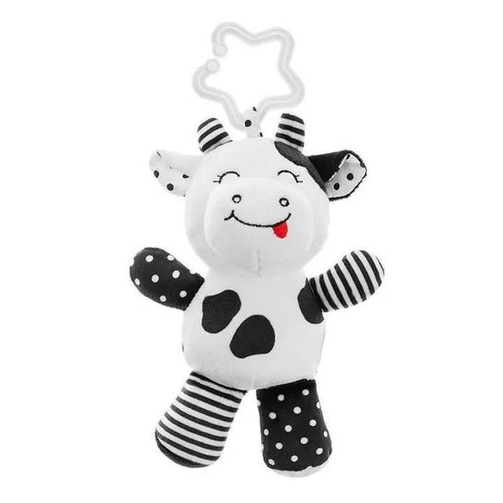 Akuku A0471 играчка крава дрънкалка за деца, Бяла 0 месеца +