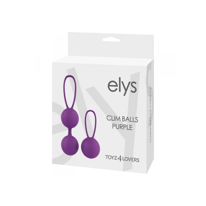 Set 2 bile vaginale Toyz4Lovers, Elys, violet, din silicon medical, impermeabil