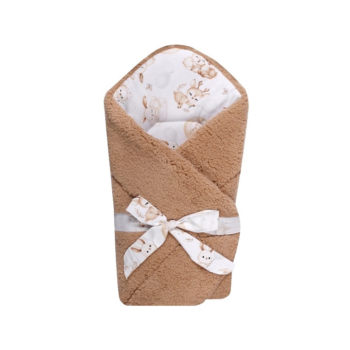 UVIE Becik Rozek Teddy babatakaró 75x80 cm, hipoallergén, barna színű