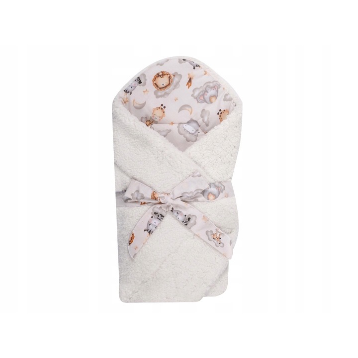 UVIE Becik Rozek Teddy babatakaró 75x80 cm, hipoallergén, ekrü