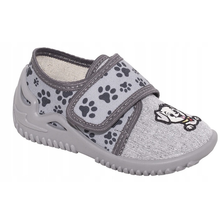 Пантофи за момче - Dog, Zetpol, Cotton, Grey