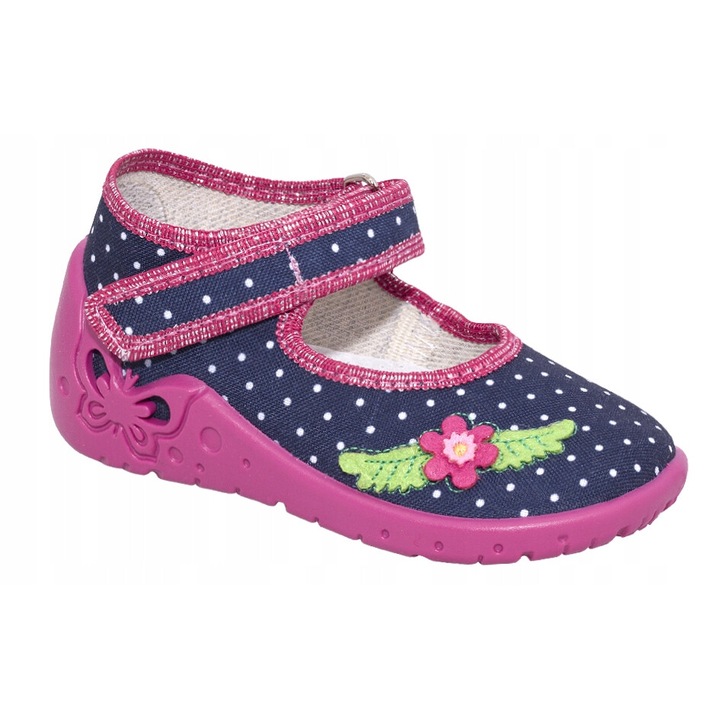 Пантофи за момиче - Marlena, Zetpol, Cotton, Navy Blue