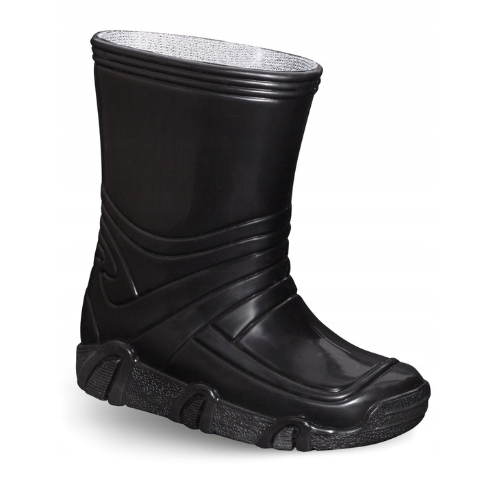 Детски гумени ботуши Zetpol, черни, PVC, комплект за момиче и момче 27-28 EU