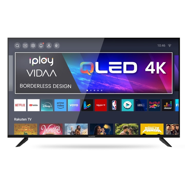 QLED телевизор Allview 139 см 55" QL55iPlay6200-U, Ultra HD 4K, Smart TV, WiFi, CI+