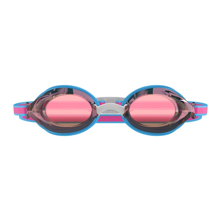 Ochelari de inot Speedo Vanquisher 3.0 Junior, lenti mirror, albastru Picton/vermillion, 6-14 ani