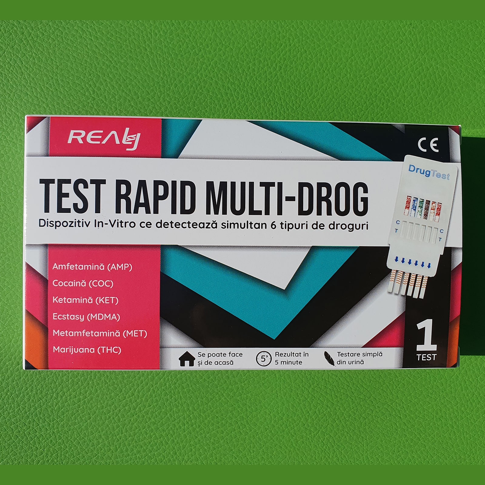Test Rapid MultiDrog, Detecteaza 6 Droguri, Realy Tech - eMAG.ro