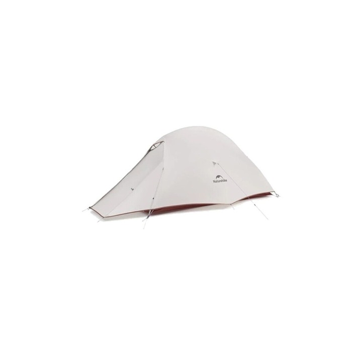 Cort camping Naturehike Cloud Up 1 Pro 20D, gri deschis-rosu, 1 persoana
