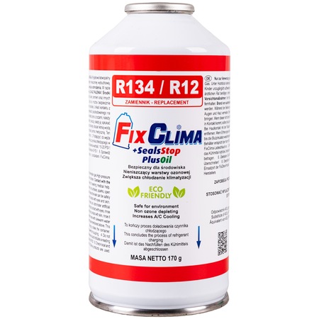Kit de umplere aer conditionat, Fixclima, Sealsstop + Plusoil, 170g ...
