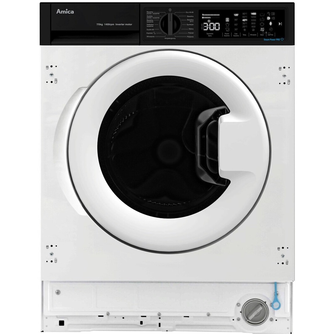 Masina de spalat cu uscator, Amica, 7kg, 1400 RPM, alb