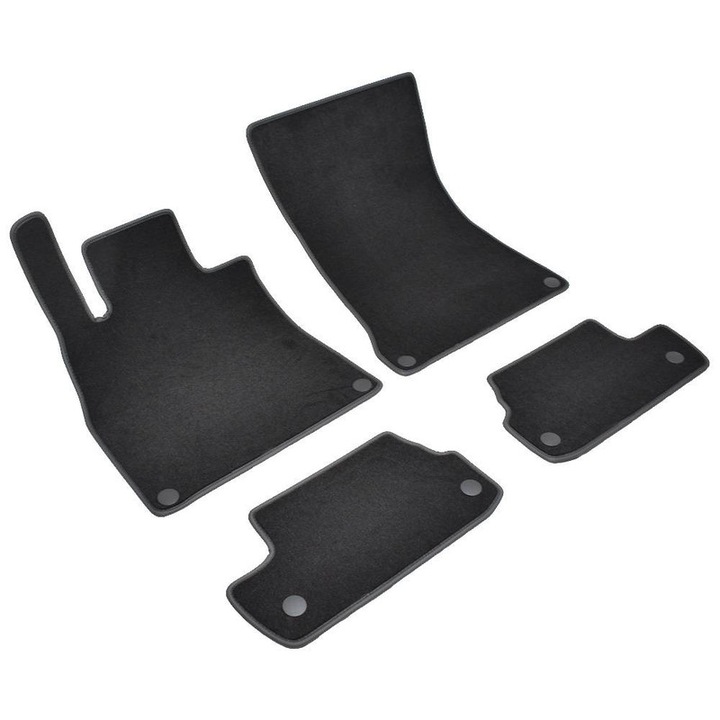 Set covorase auto din mocheta Mercedes [S] C217 Coupe (2014-) dedicate, si 4 stickere rotunde autoadezive de 6 cm Mercedes