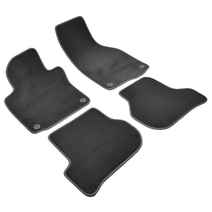Set 4 covorase auto mocheta Volkswagen JETTA IV 2003+, sisteme fixare rotunde