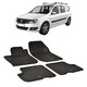 Set covorase auto Dacia Logan (2004-2012), Sandero / Stepway (2008-2012), Duster (2010-2017). (2017-), Mcv (2008-2012) dedicate, si 4 stickere rotunde autoadezive de 6 cm Dacia