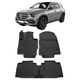 Set covorase auto Mercedes Benz W167 GLE (2018-) dedicate, si 4 stickere rotunde autoadezive de 6 cm Mercedes