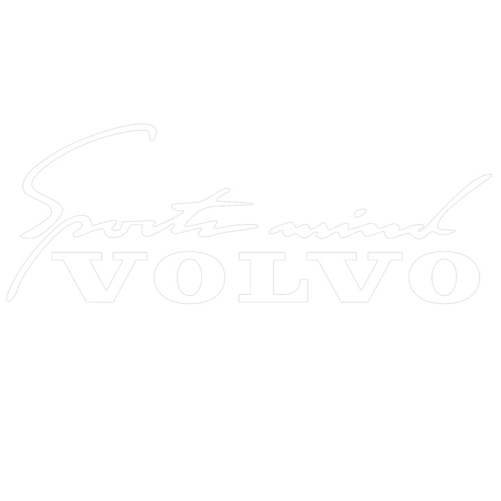 Sticker Auto Sports Mind Volvo Alb 20 x 8 cm