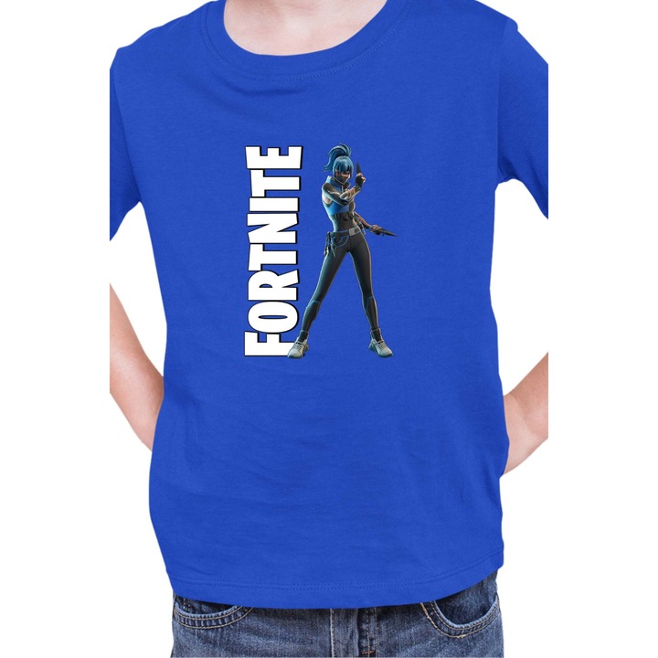 Детска тениска Fortnite Battle Royal Epic Game Tralala Skin Shadow Blade Hope 02, Син